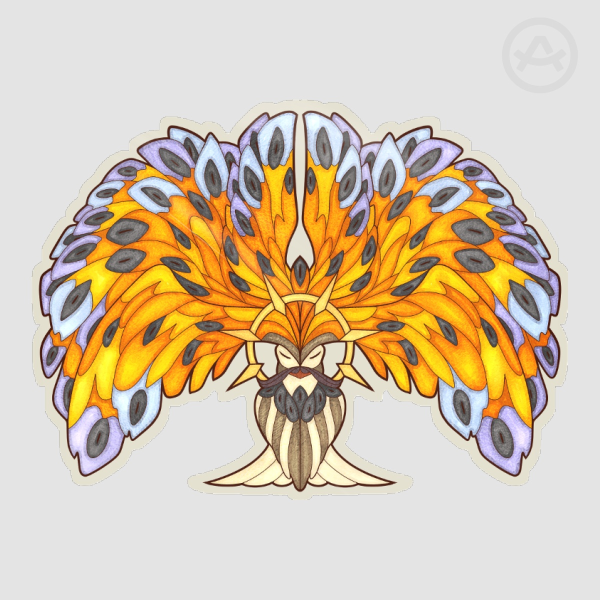 Royal Flycatcher || Angelic Bird || Die Cut Stickers
