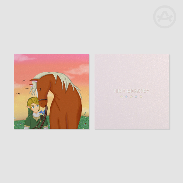 Link and Epona Square Photocard