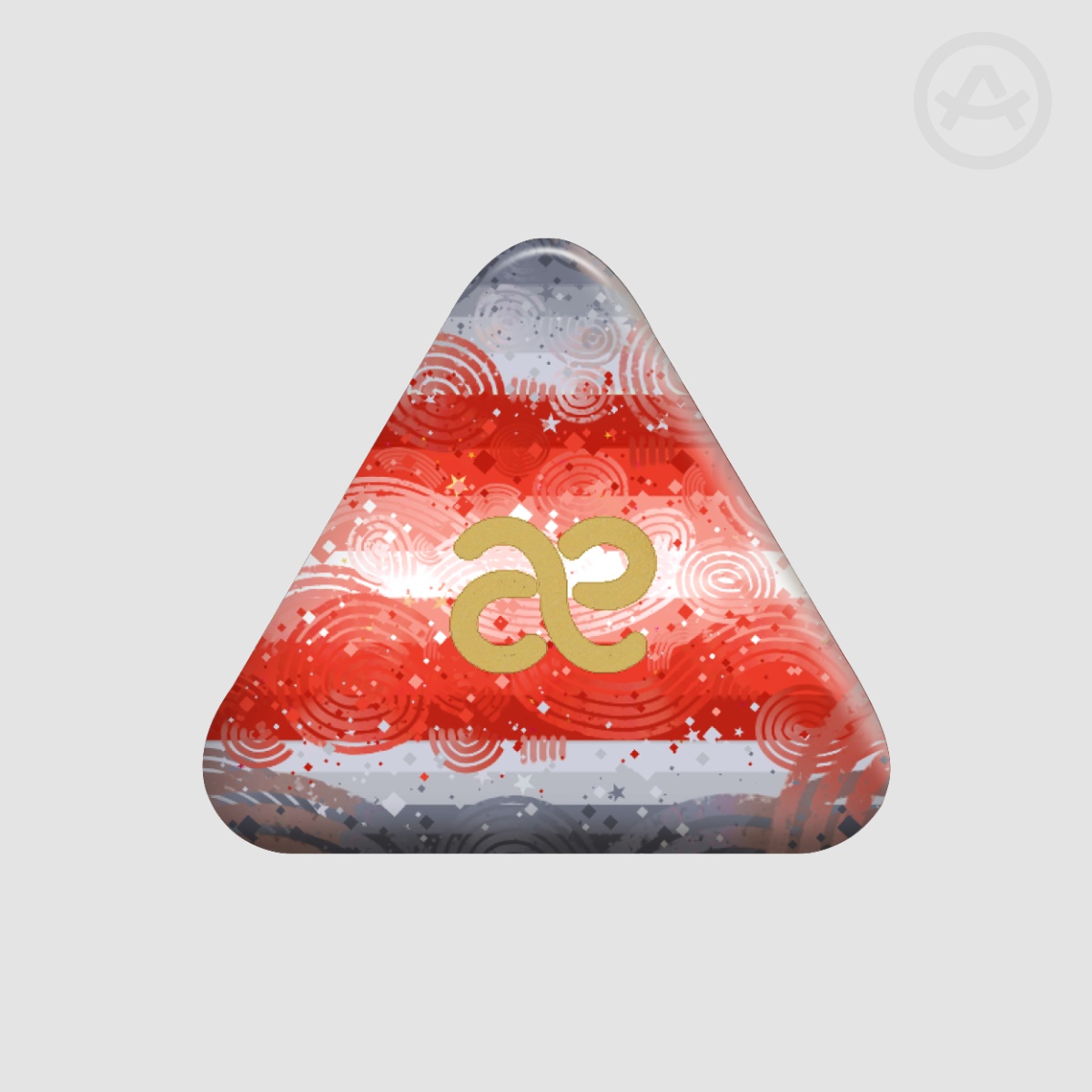 Separation Anxiety Pride Flag Pin | Triangle Holographic Glitter Badge