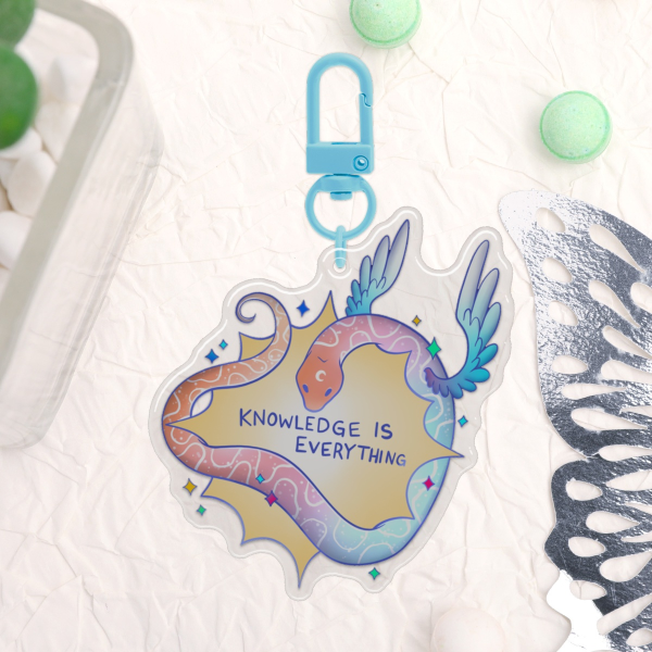 Knowledge is Everything - Angel Epoxy Charm