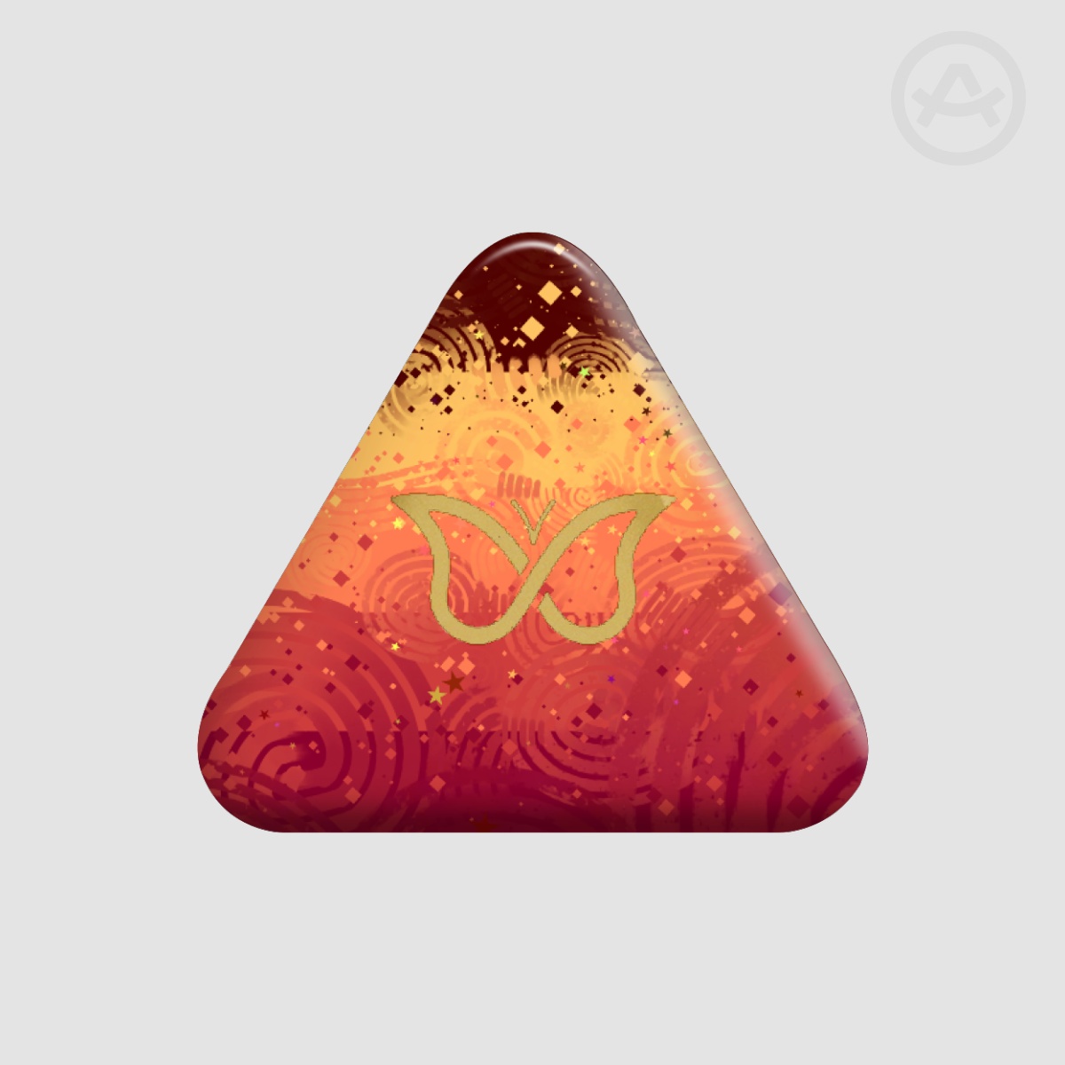 ADHD Pride Flag Pin Triangle Holographic Glitter Badge