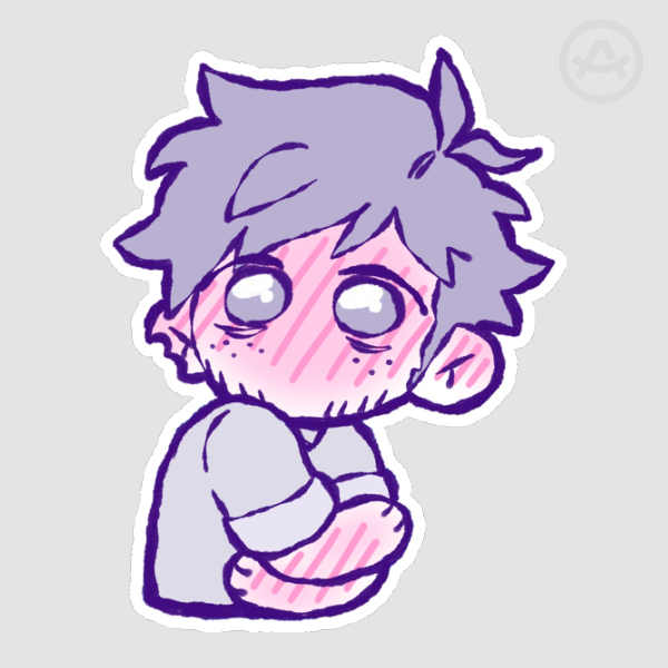 ROBERT DISPATCH [Flustered Robbo MONO Sticker]