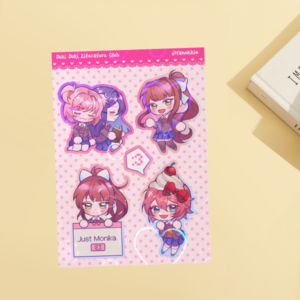 DDLC˚ʚ♡ɞ˚ A6 Sticker Sheet