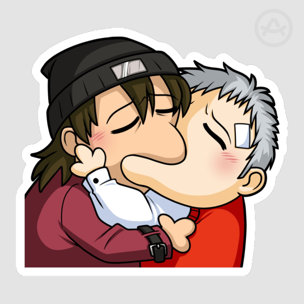 [Fan-Merch] Aki and Shinji Kiss and Make Up Sticker