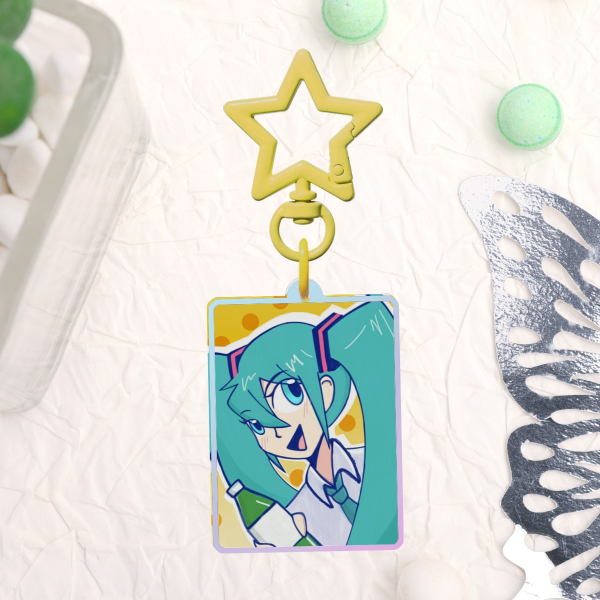Popipo Miku Rainbow Acrylic Keychains