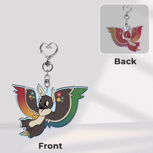 Rainbow Acrylic Disability Pride Mothman