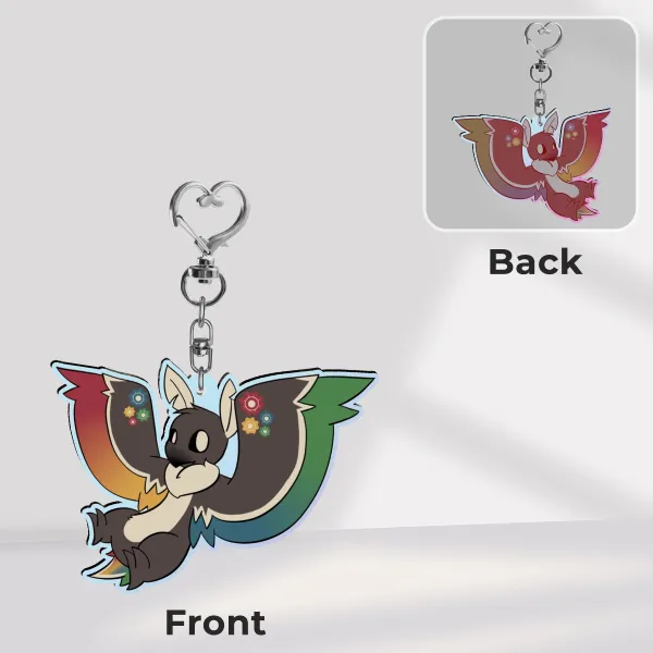 Rainbow Acrylic Disability Pride Mothman