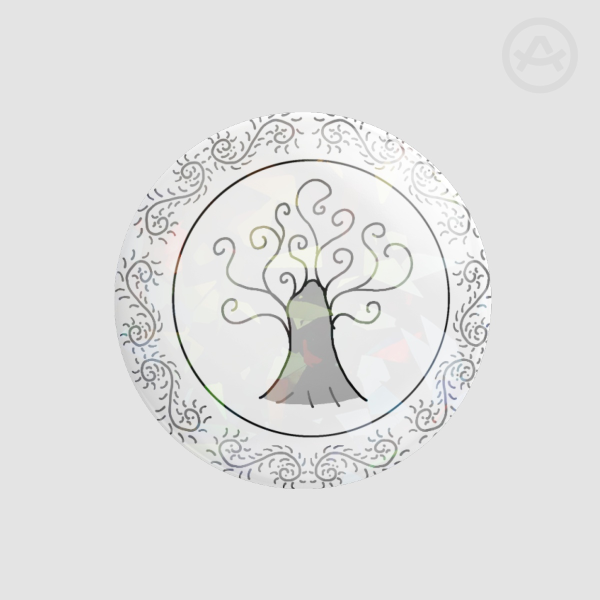 Silver Tree Plate Pin