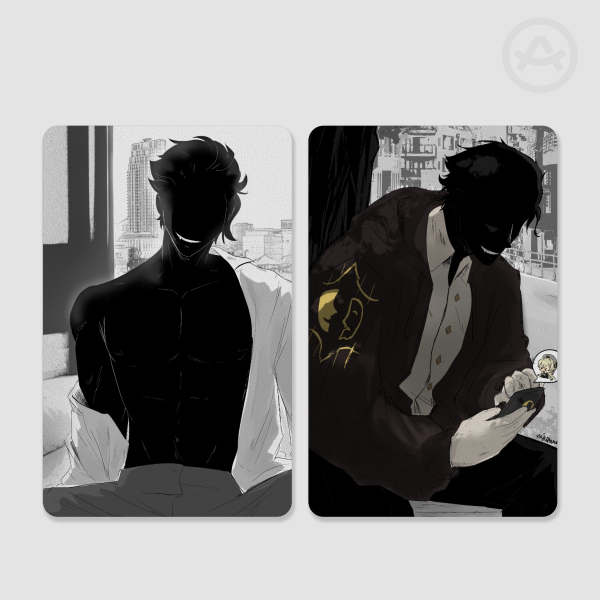 Morimens N Silvery Card 2 images front & back
