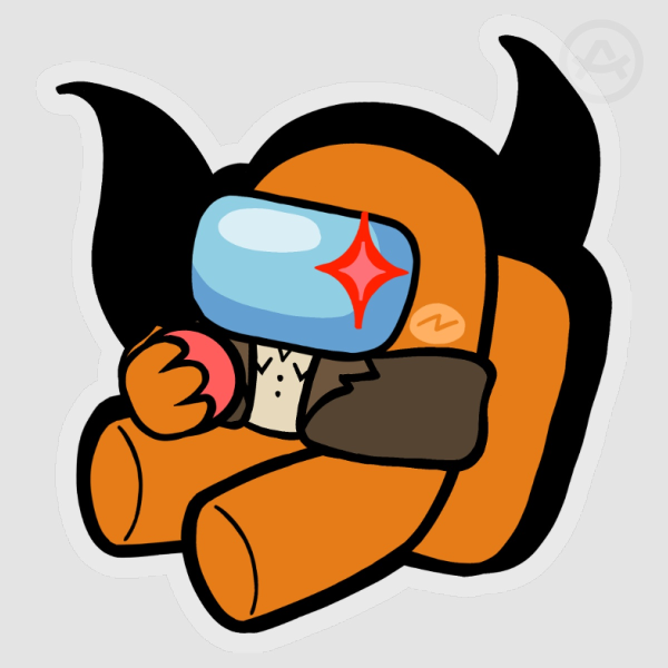 Imp Orange | Clear PET Vinyl Die Cut Stickers