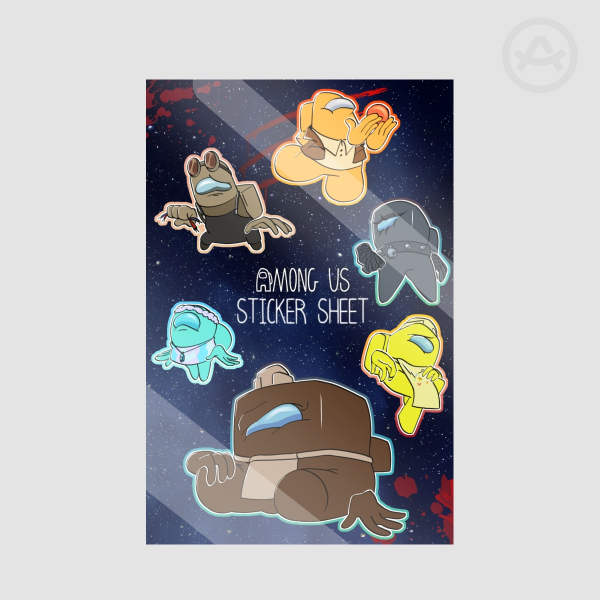 The Skeld - Among Us Show | Sticker Sheet (Set 2)