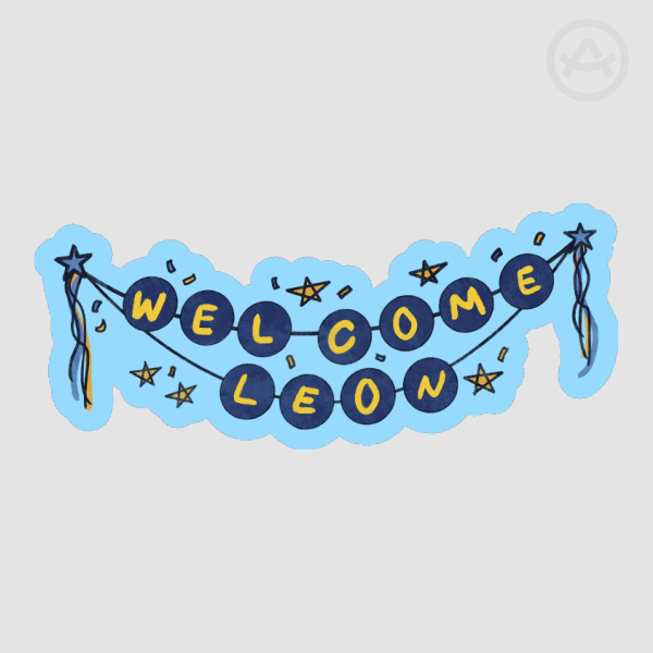 "Welcome Leon" Banner sticker