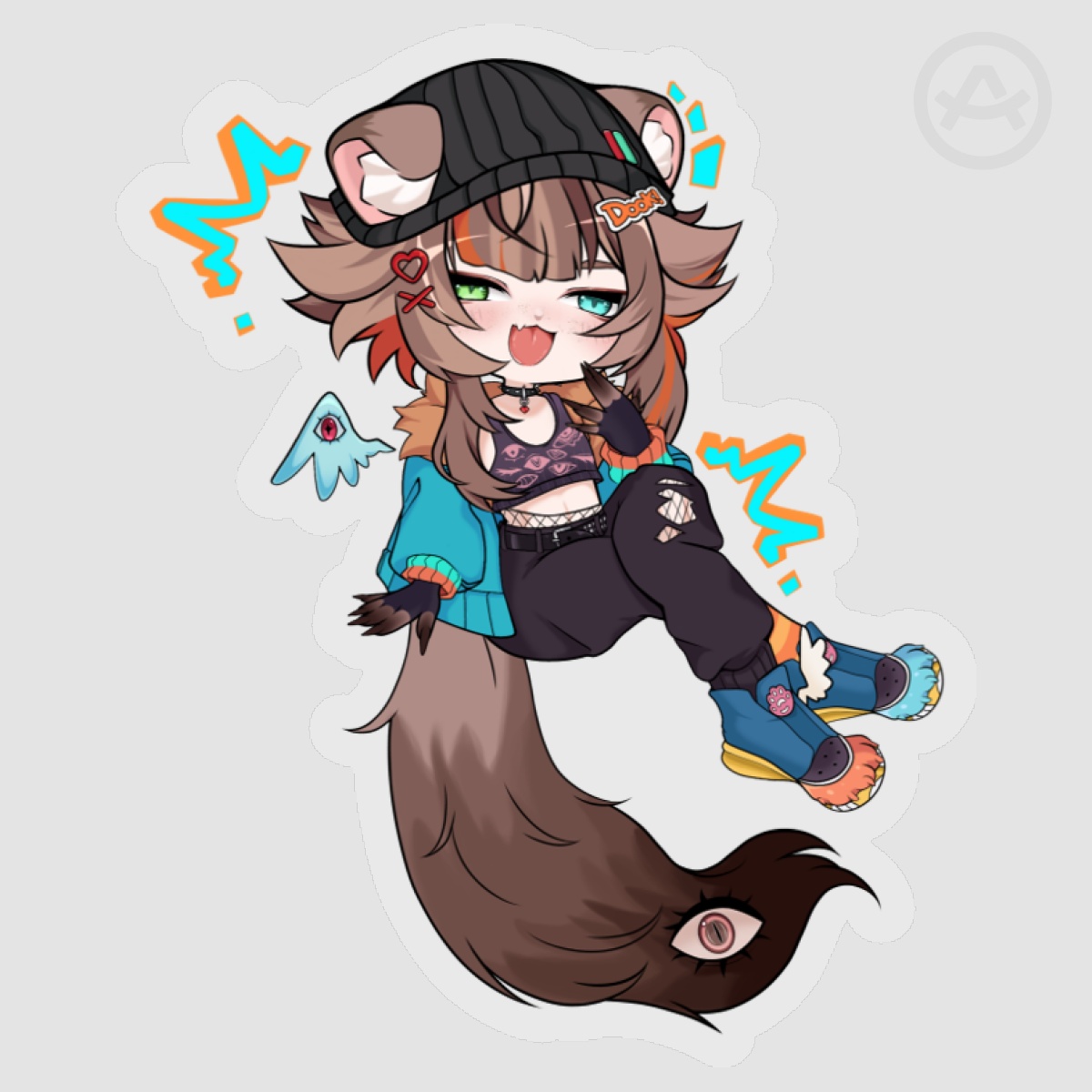 Smitten Seraph - Clear PET Vinyl Die Cut Stickers