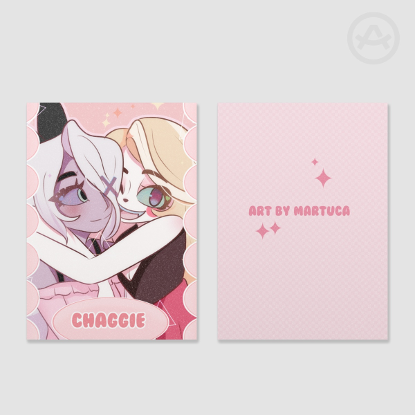 HOLO VERSION || Chaggie Hug || Hazbin Hotel fancard || rainbow holo