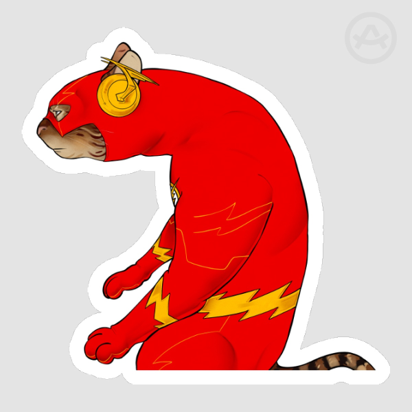 Flash cat Sticker