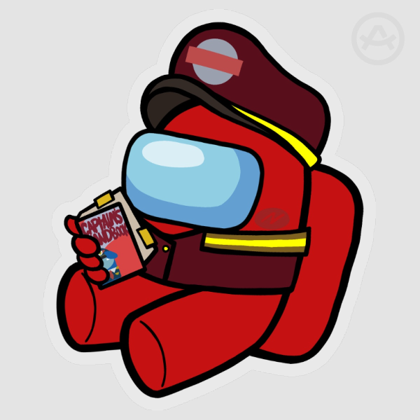 Captain Red | Clear PET Vinyl Die Cut Stickers