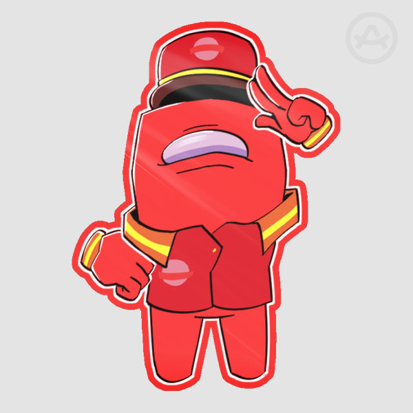 Red - Among Us Show | Sticker