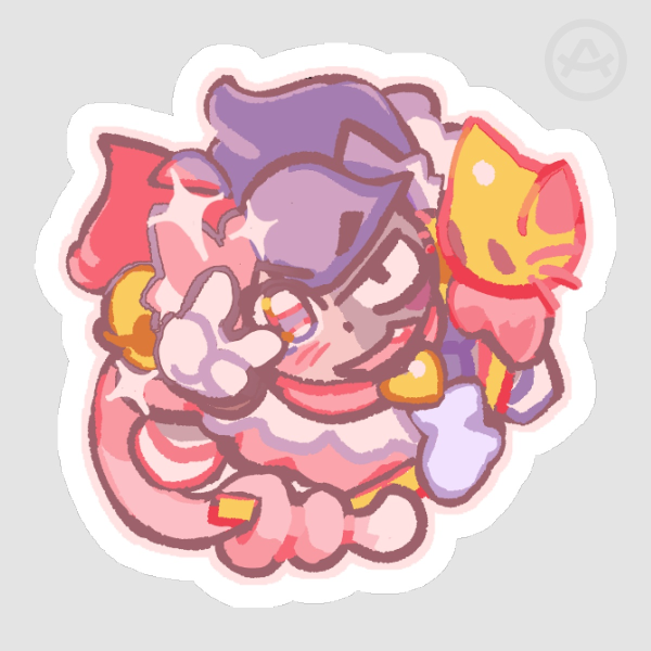 Pink's Soft Mew Sticker