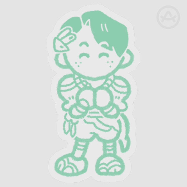 Tiny Alva Transparent Sticker Clear PET Vinyl Die Cut Stickers