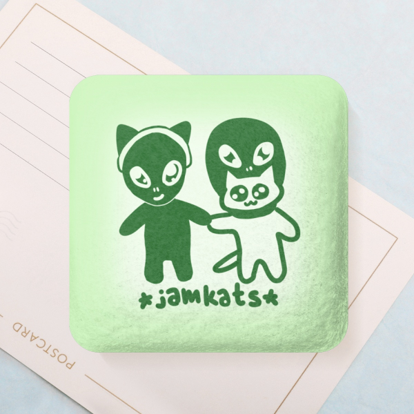 Alien Cat Plush Badge
