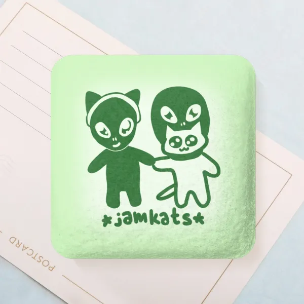 Alien Cat Plush Badge