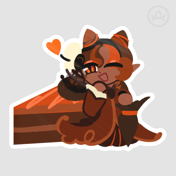 Sachertorte Cookie Die Cut Sticker