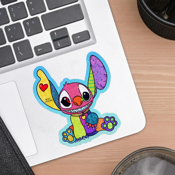 Stitch Rainbow Colored Edge Die Cut Stickers