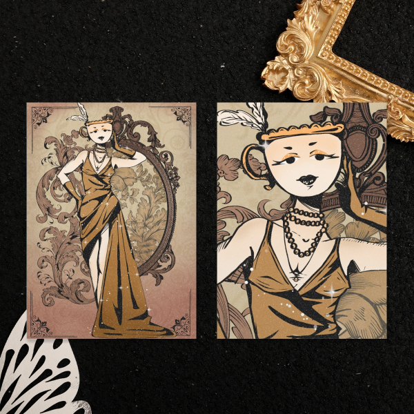 Teagan Dandy's World - Art Nouveau Holographic Photocards