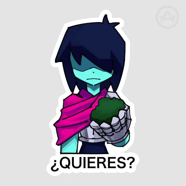 Deltarune Kris ¿Queries? Die Cut Sticker