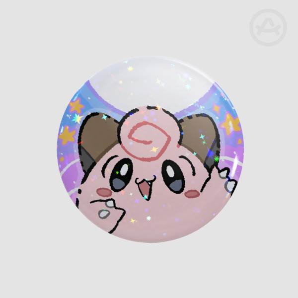 Clefairy Button Pin