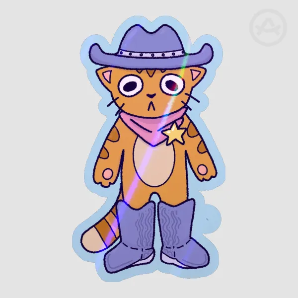 Cowboy Cat Sticker