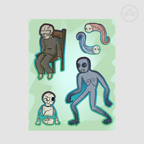 Tool Little Guys Sticker Sheet