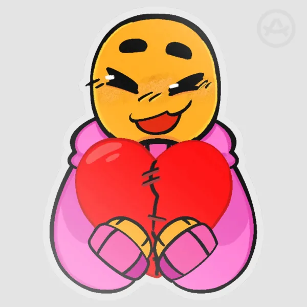 Andrew Bad things Heart Sticker