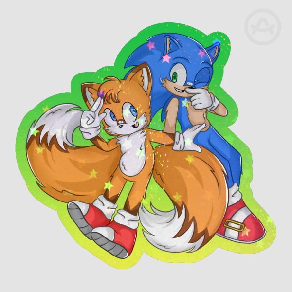 Sonic the Hedgehog Sticker Sonic and Tails