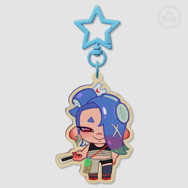 Splatoon Raiders - Shiver Wooden Keychain