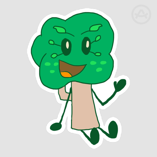 Tree Matte Sticker Large