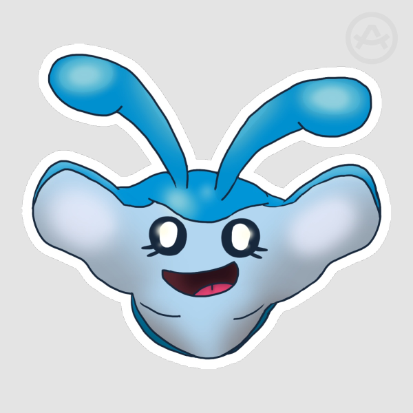 Mantyke Matte Sticker Large