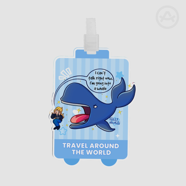 Kelly Nicole Whale Plastic PET Luggage Tag