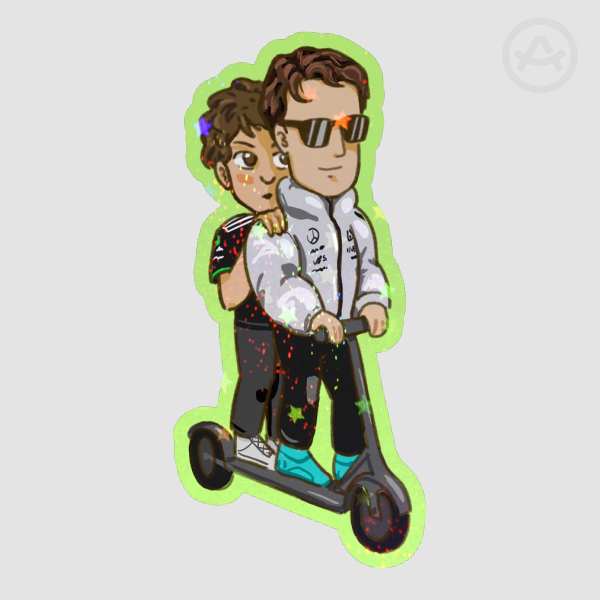 Kimi and George Die Cut Stickers