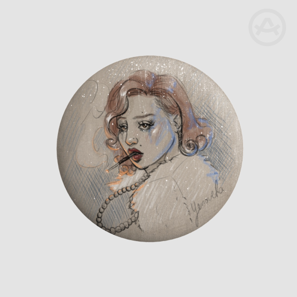RAYE Winter Woman pin - Round Badges (Button Pins)