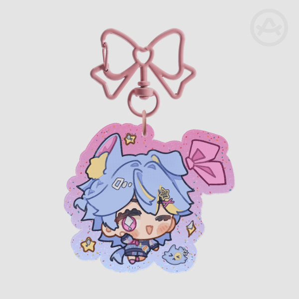 Kibser Glitter Acrylic Keychains