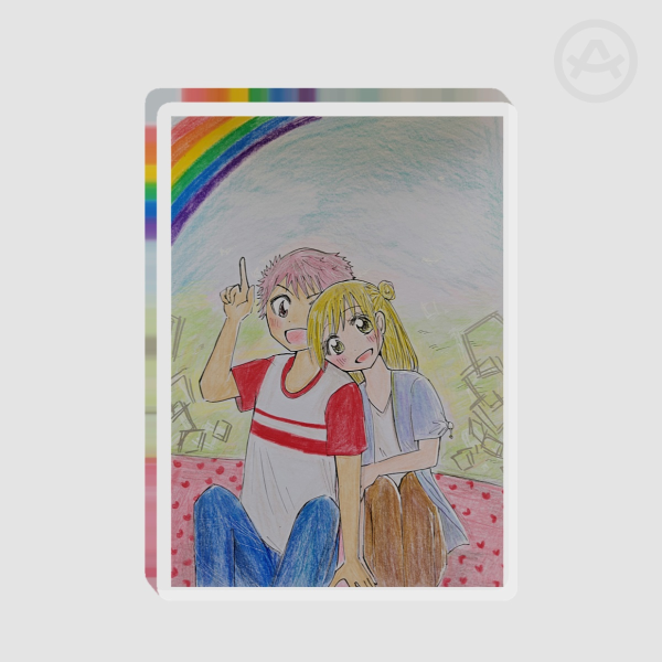 Couple Thick Acrylic Stand No Base - 0.27"(70mm), 0.39"(10mm)