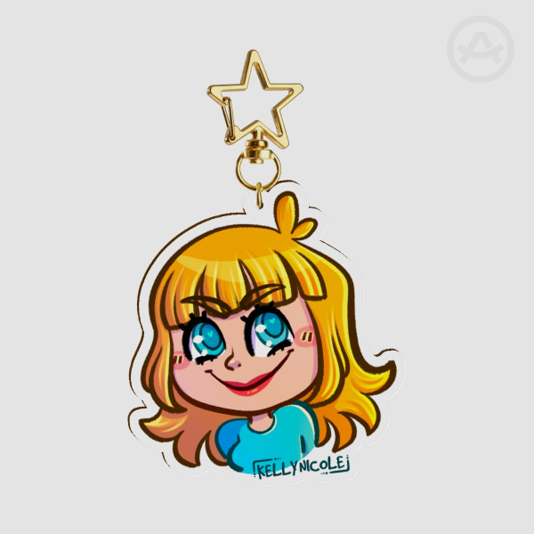 Kelly Nicole Evil Emote Acrylic Charm