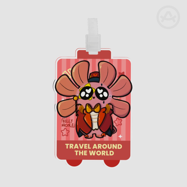 Spud the Axolotl Ring Master Plastic PET Luggage Tag