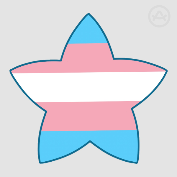 Trans Pride Star Sticker