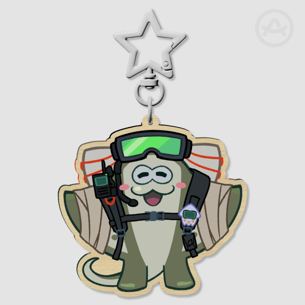 Splatoon Raiders - Big Man Wooden Keychain