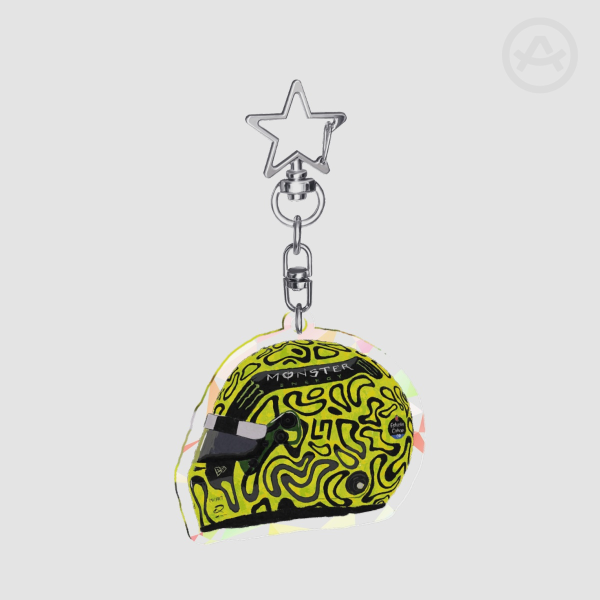 Lando Norris Helmet Broken Glass Acrylic Keychain - 1.97"(50mm)