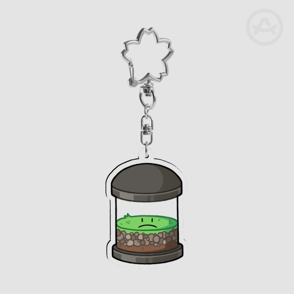 Caged Floory Double-sided Acrylic Keychain (with Flower) [Inanimate Insanity]