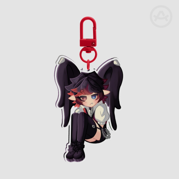 SanguineStories Indie VTuber Clear Acrylic Keychain