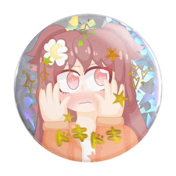 Tsundere Girl Foil Holographic Badge